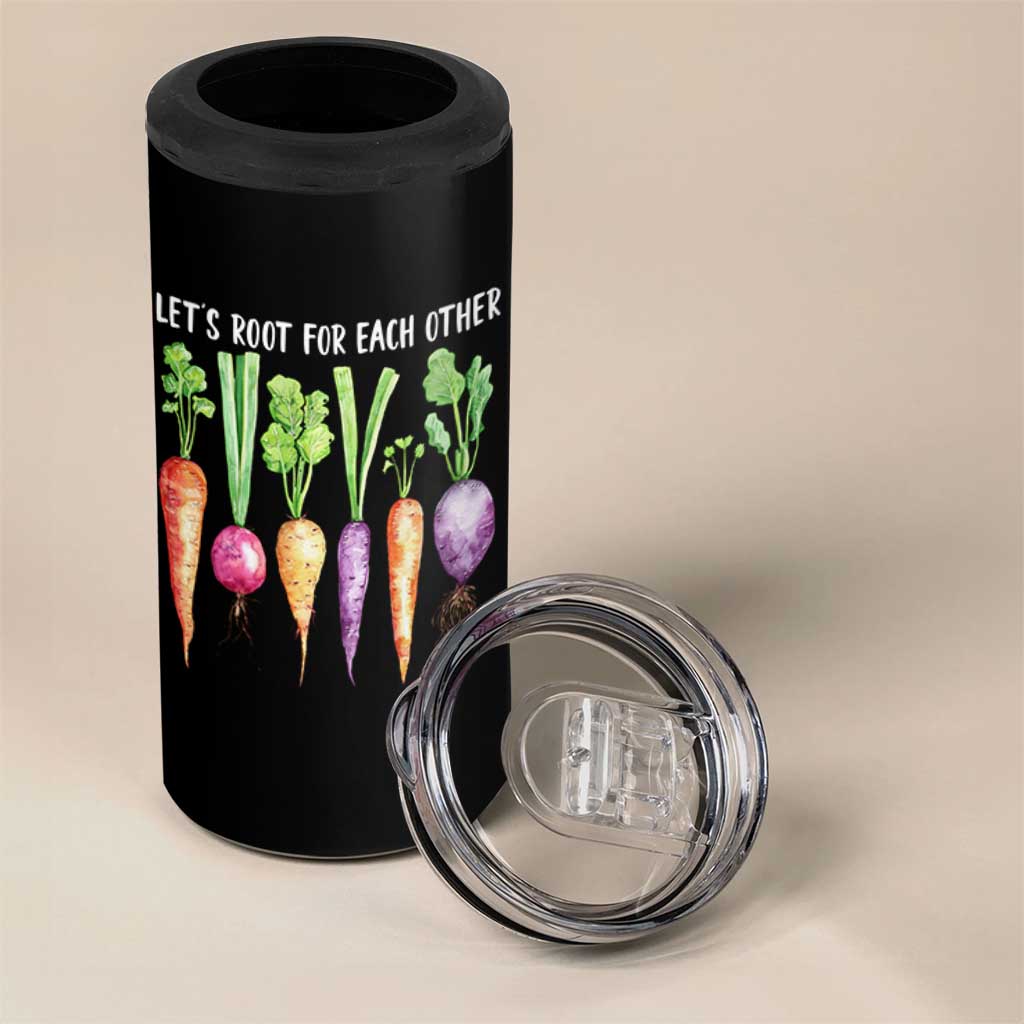 Let's Roots For Each Other Vegetable 4 in 1 Can Cooler Tumbler Motivational - Wonder Print Shop