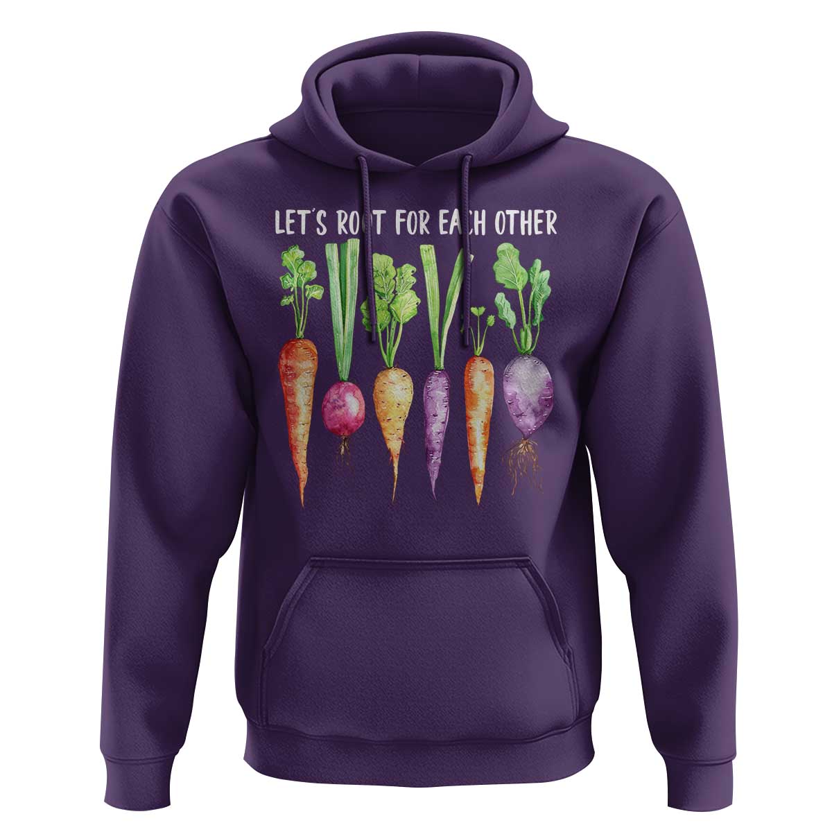 Let's Roots For Each Other Vegetable Hoodie Motivational - Wonder Print Shop
