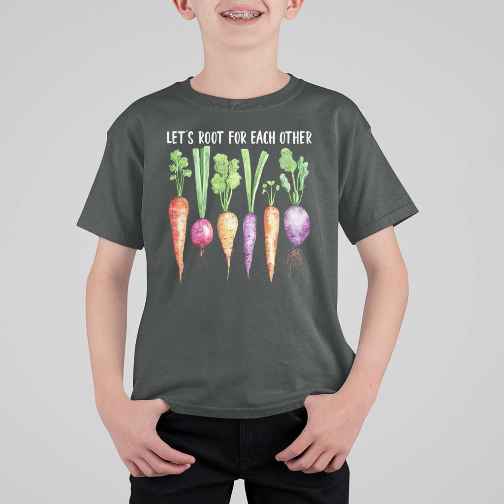 Let's Roots For Each Other Vegetable T Shirt For Kid Motivational - Wonder Print Shop