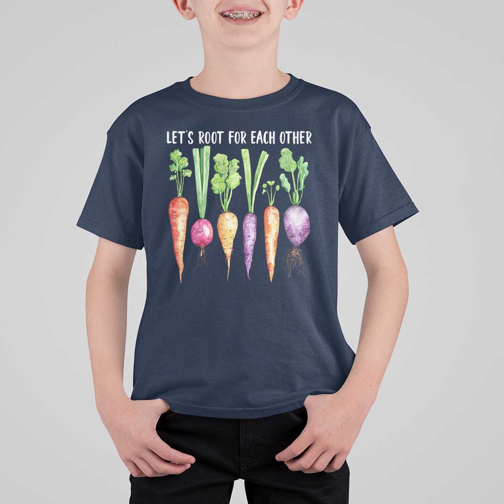 Let's Roots For Each Other Vegetable T Shirt For Kid Motivational - Wonder Print Shop
