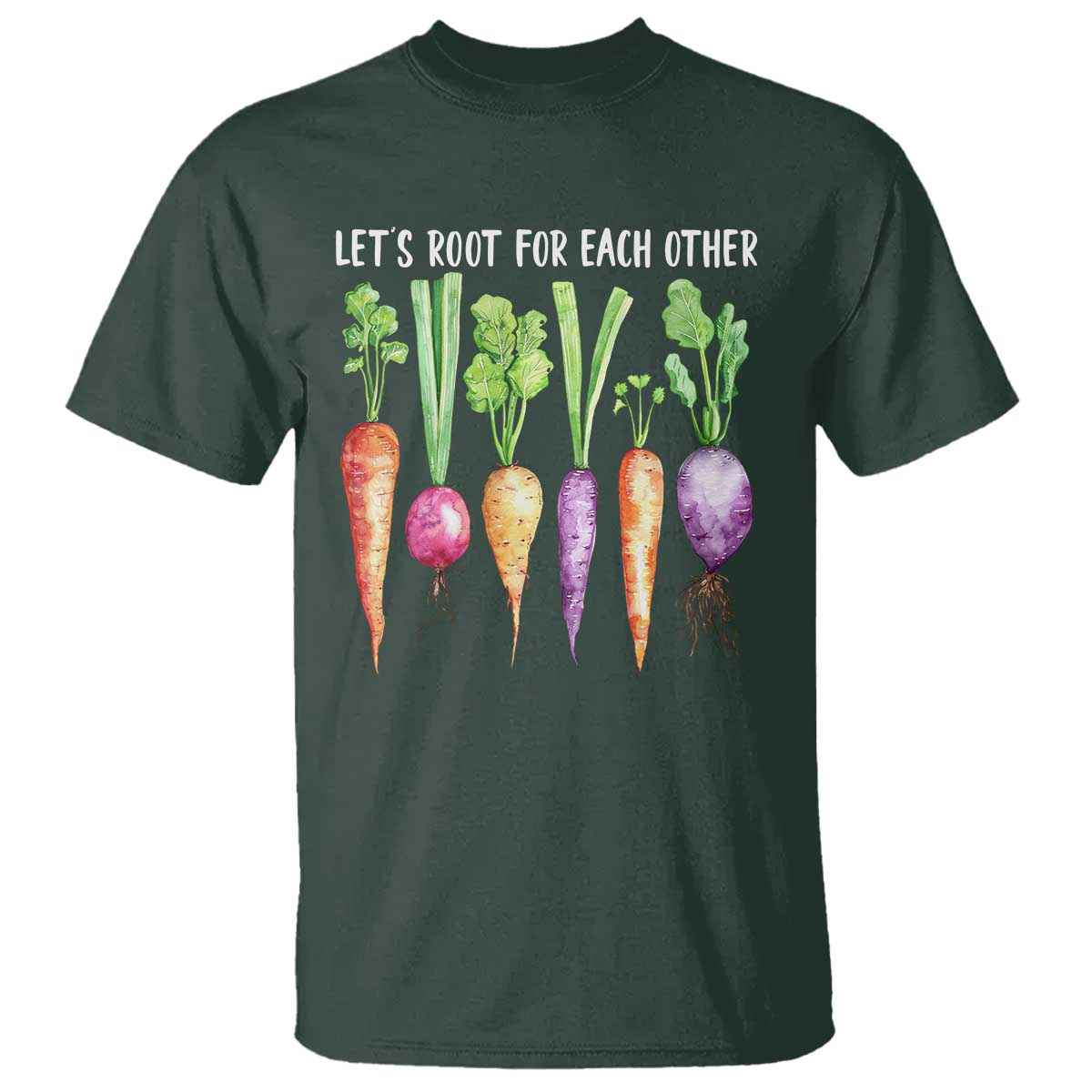 Let's Roots For Each Other Vegetable T Shirt Motivational - Wonder Print Shop