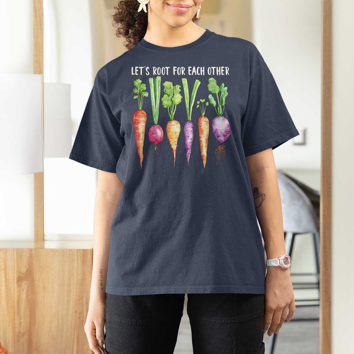 Let's Roots For Each Other Vegetable T Shirt For Women Motivational - Wonder Print Shop