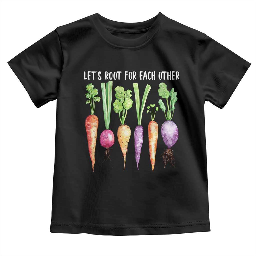 Let's Roots For Each Other Vegetable Toddler T Shirt Motivational - Wonder Print Shop