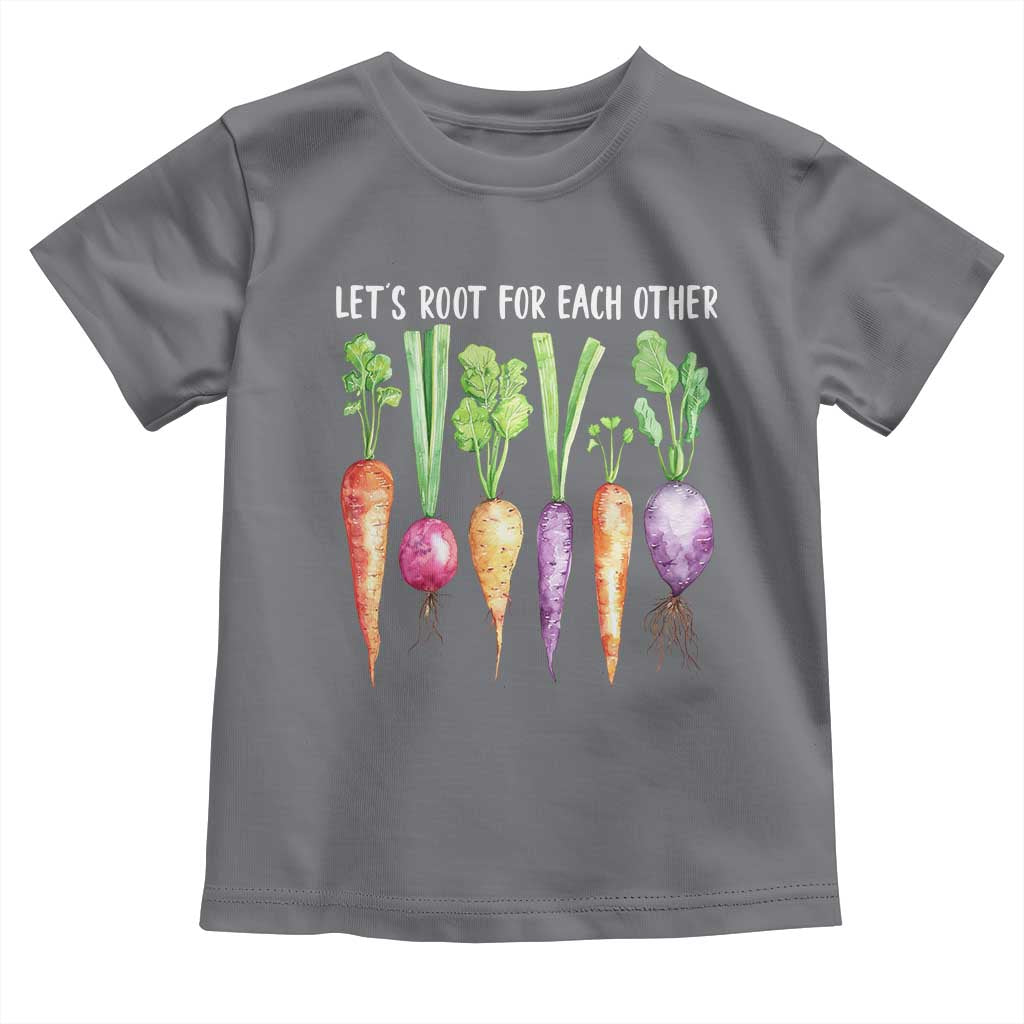 Let's Roots For Each Other Vegetable Toddler T Shirt Motivational - Wonder Print Shop