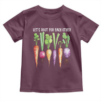 Let's Roots For Each Other Vegetable Toddler T Shirt Motivational - Wonder Print Shop