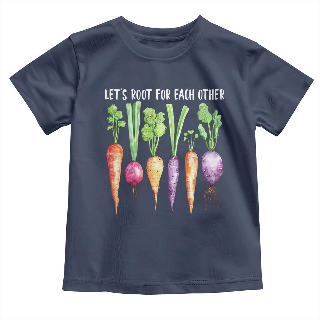 Let's Roots For Each Other Vegetable Toddler T Shirt Motivational - Wonder Print Shop