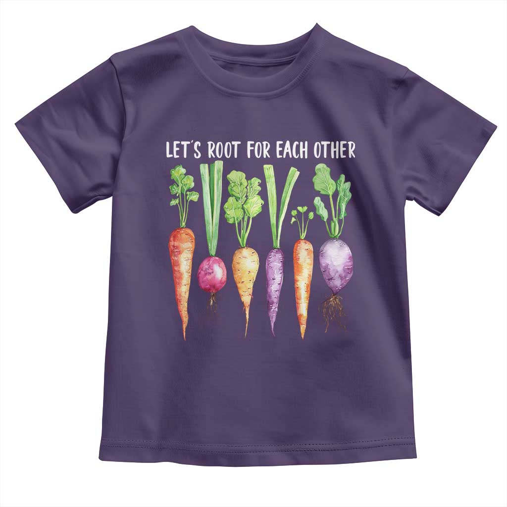 Let's Roots For Each Other Vegetable Toddler T Shirt Motivational - Wonder Print Shop
