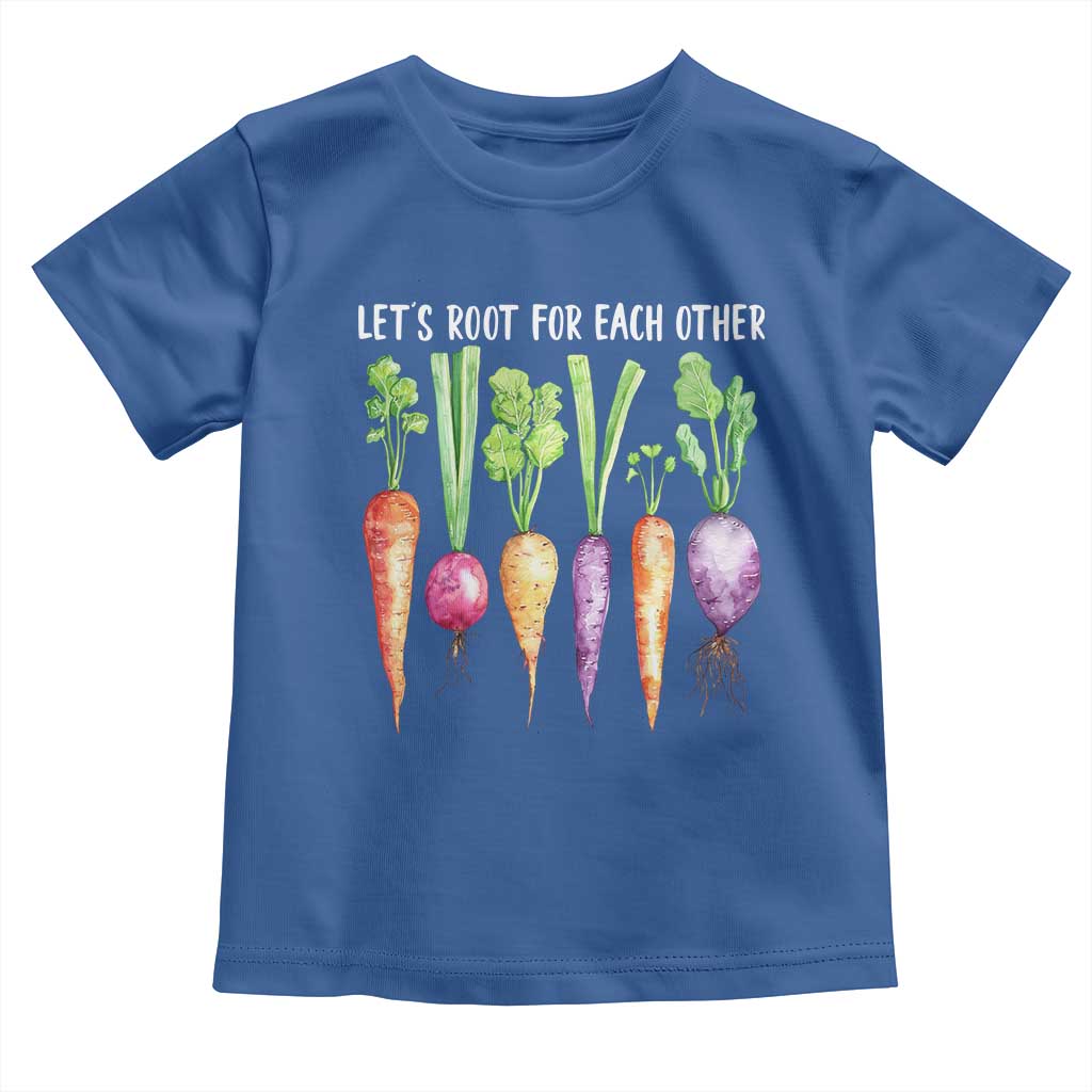Let's Roots For Each Other Vegetable Toddler T Shirt Motivational - Wonder Print Shop