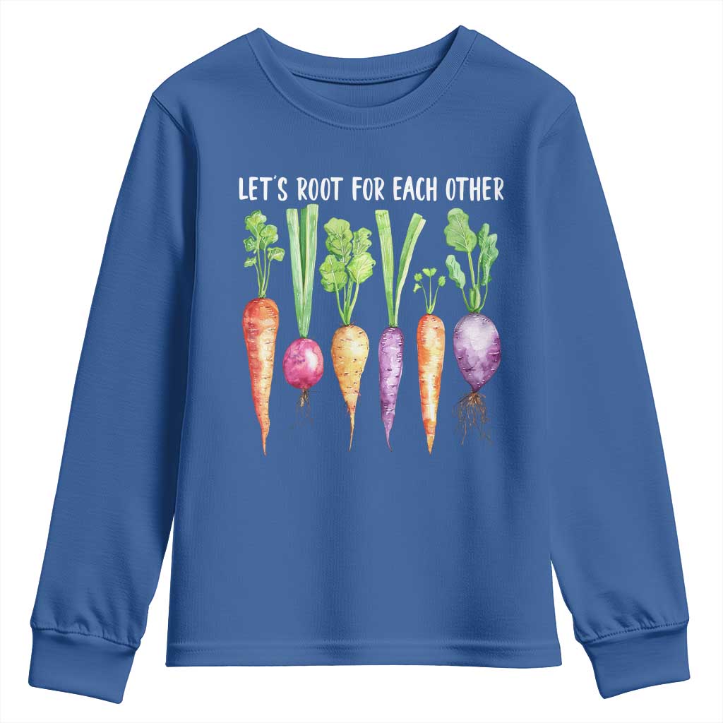 Let's Roots For Each Other Vegetable Youth Sweatshirt Motivational - Wonder Print Shop