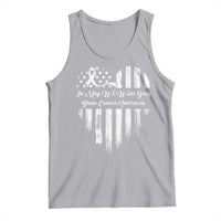 Brain Cancer Awareness Tank Top In May We Wear Gray American Flag Heart
