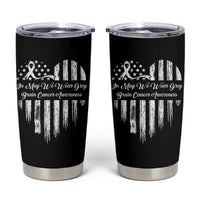 Brain Cancer Awareness Tumbler Cup In May We Wear Gray American Flag Heart
