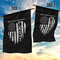 Brain Cancer Warrior Garden Flag Fight Gray Ribbon American Flag Heart