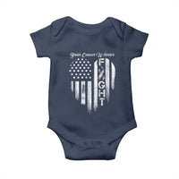 Brain Cancer Warrior Baby Onesie Fight Gray Ribbon American Flag Heart