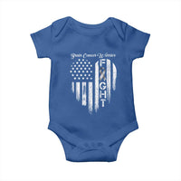 Brain Cancer Warrior Baby Onesie Fight Gray Ribbon American Flag Heart