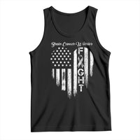 Brain Cancer Warrior Tank Top Fight Gray Ribbon American Flag Heart