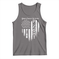 Brain Cancer Warrior Tank Top Fight Gray Ribbon American Flag Heart