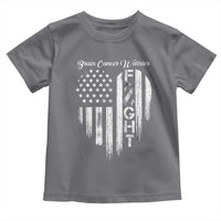 Brain Cancer Warrior Toddler T Shirt Fight Gray Ribbon American Flag Heart
