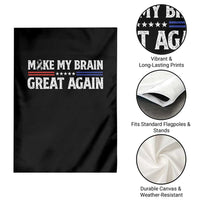 Funny Brain Surgery Recovery Garden Flag Make My Brain Great Again Gray Ribbon