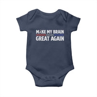 Funny Brain Surgery Recovery Baby Onesie Make My Brain Great Again Gray Ribbon