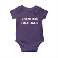 Funny Brain Surgery Recovery Baby Onesie Make My Brain Great Again Gray Ribbon