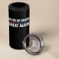 Funny Brain Surgery Recovery 4 in 1 Can Cooler Tumbler Make My Brain Great Again Gray Ribbon