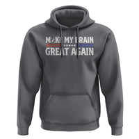 Funny Brain Surgery Recovery Hoodie Make My Brain Great Again Gray Ribbon