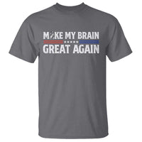 Funny Brain Surgery Recovery T Shirt Make My Brain Great Again Gray Ribbon