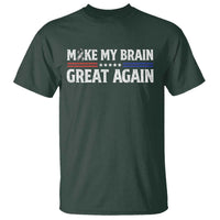Funny Brain Surgery Recovery T Shirt Make My Brain Great Again Gray Ribbon
