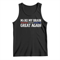 Funny Brain Surgery Recovery Tank Top Make My Brain Great Again Gray Ribbon