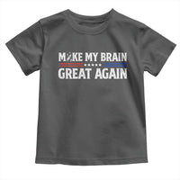 Funny Brain Surgery Recovery Toddler T Shirt Make My Brain Great Again Gray Ribbon