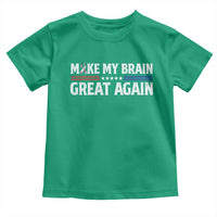 Funny Brain Surgery Recovery Toddler T Shirt Make My Brain Great Again Gray Ribbon
