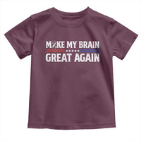 Funny Brain Surgery Recovery Toddler T Shirt Make My Brain Great Again Gray Ribbon