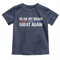Funny Brain Surgery Recovery Toddler T Shirt Make My Brain Great Again Gray Ribbon