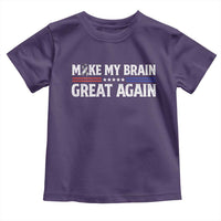 Funny Brain Surgery Recovery Toddler T Shirt Make My Brain Great Again Gray Ribbon