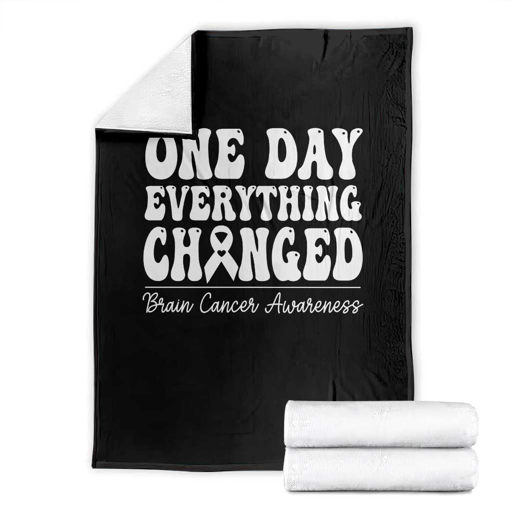 Brain Cancer Awareness Throw Blanket Fight Brain Tumor Cure Groovy