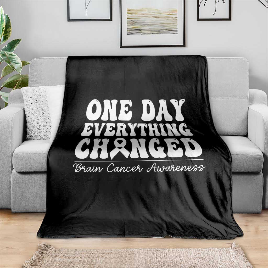 Brain Cancer Awareness Throw Blanket Fight Brain Tumor Cure Groovy