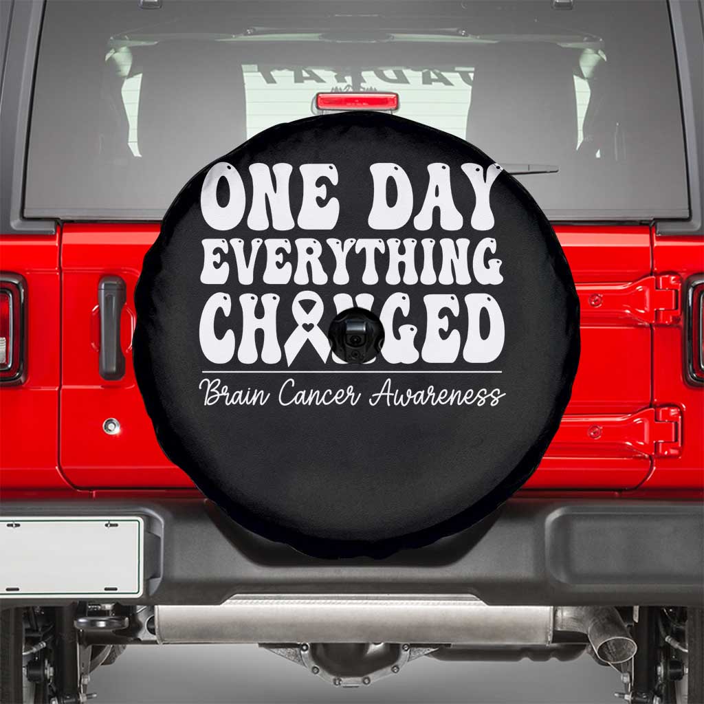 Brain Cancer Awareness Spare Tire Cover Fight Brain Tumor Cure Groovy