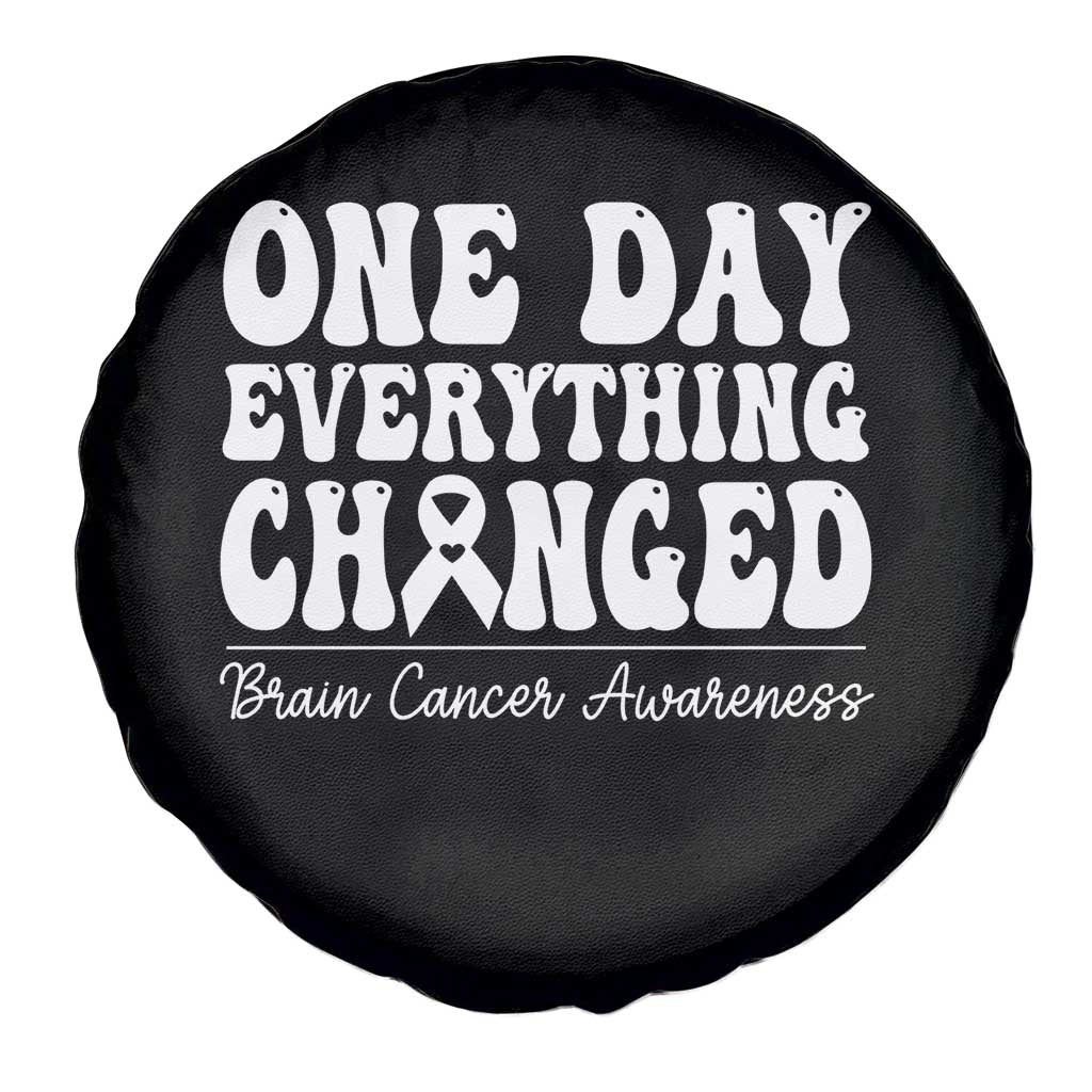 Brain Cancer Awareness Spare Tire Cover Fight Brain Tumor Cure Groovy