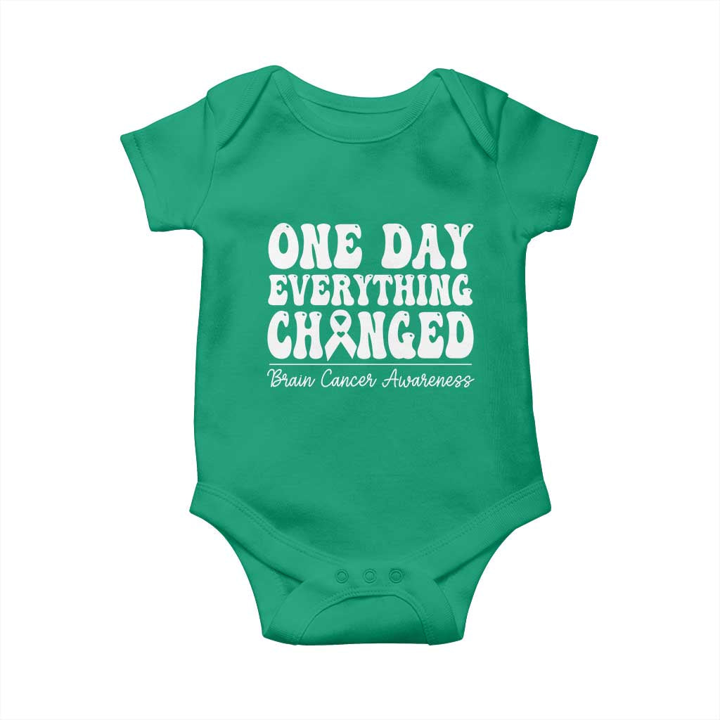 Brain Cancer Awareness Baby Onesie Fight Brain Tumor Cure Groovy