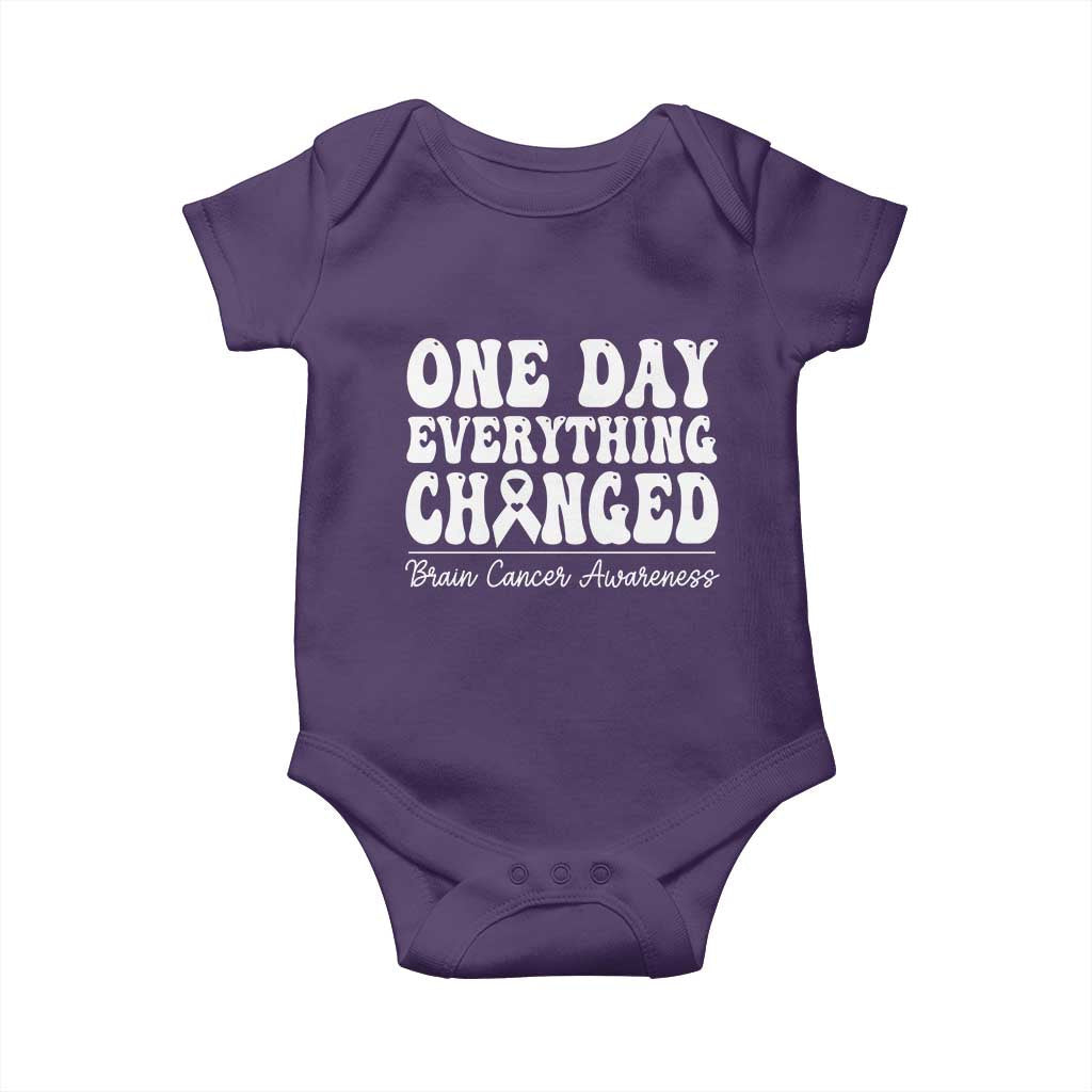 Brain Cancer Awareness Baby Onesie Fight Brain Tumor Cure Groovy