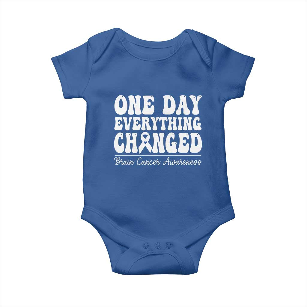 Brain Cancer Awareness Baby Onesie Fight Brain Tumor Cure Groovy
