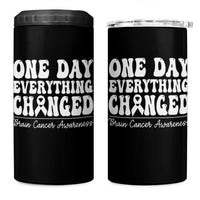 Brain Cancer Awareness 4 in 1 Can Cooler Tumbler Fight Brain Tumor Cure Groovy