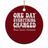 Brain Cancer Awareness Ceramic Ornament Fight Brain Tumor Cure Groovy