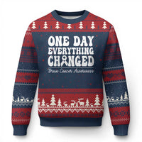 Brain Cancer Awareness Ugly Christmas Sweater Fight Brain Tumor Cure Groovy