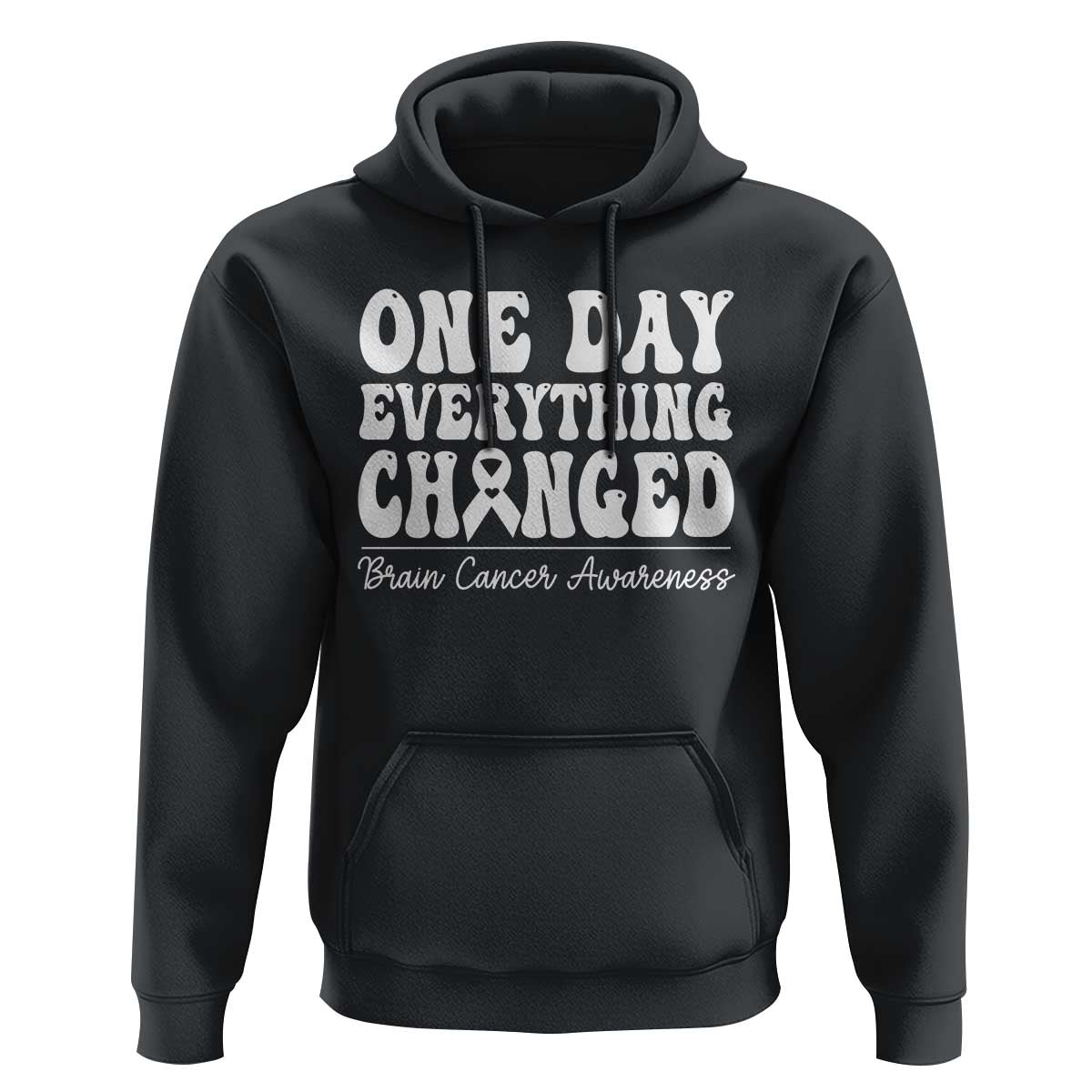Brain Cancer Awareness Hoodie Fight Brain Tumor Cure Groovy