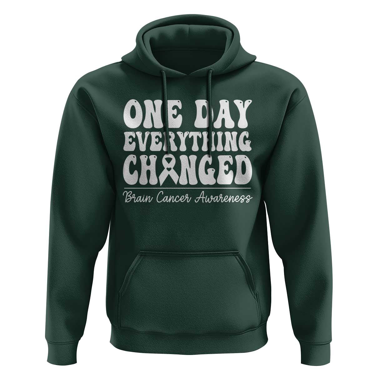 Brain Cancer Awareness Hoodie Fight Brain Tumor Cure Groovy