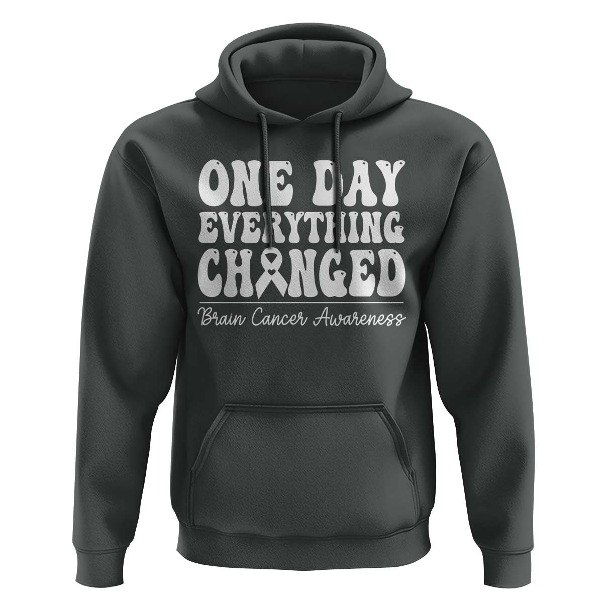 Brain Cancer Awareness Hoodie Fight Brain Tumor Cure Groovy