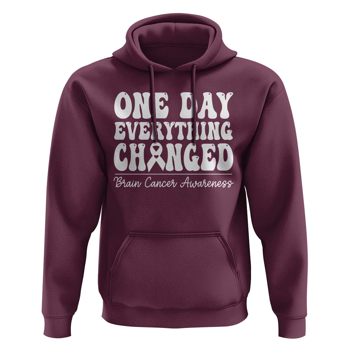 Brain Cancer Awareness Hoodie Fight Brain Tumor Cure Groovy