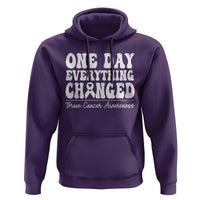 Brain Cancer Awareness Hoodie Fight Brain Tumor Cure Groovy