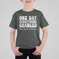 Brain Cancer Awareness T Shirt For Kid Fight Brain Tumor Cure Groovy